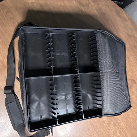 Case Logic 120 Cassette Tape Black Double Sided Storage Travel Case